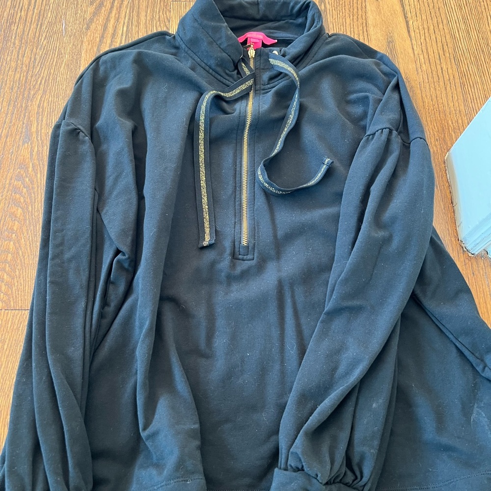 Lilly Pulitzer black and gold pullover